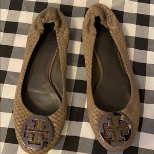 Snakeskin Tory Burch Flats